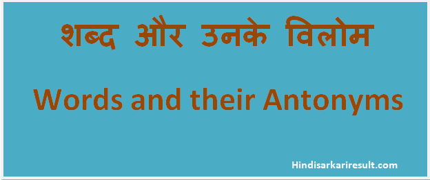 http://www.hindisarkariresult.com/words-and-antonyms-in-hindi/