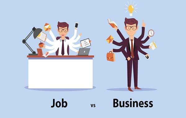 Job vs Business Hindi