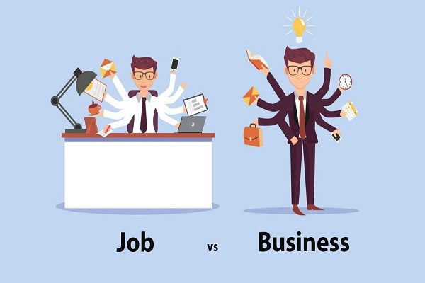 Job vs Business Hindi