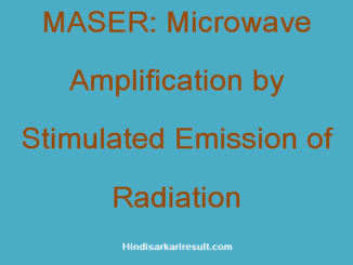 https://www.hindisarkariresult.com/maser-full-form/